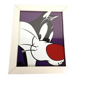 Vntg Looney Tunes SYLVESTER 9.75 x 11.75‎ Framed Print from WARNER BROTHERS 1998